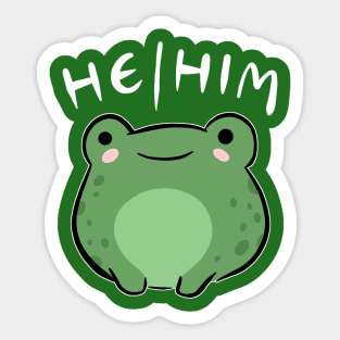 He Him Frog: A Journey Through Adorable Kawaii Characters Celebrating Masculine Bonds & Brotherhood Sticker